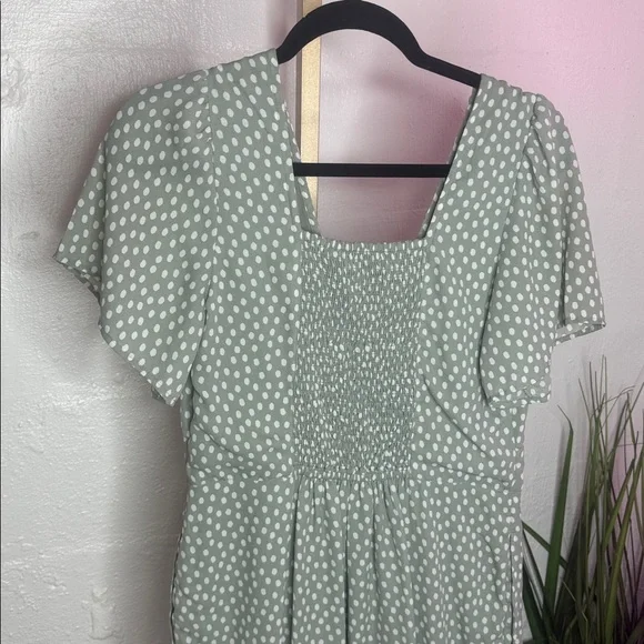 Abercrombie & Fitch | Flutter Sleeve Smocked Mini Dress - Picture 6 of 9